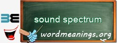 WordMeaning blackboard for sound spectrum
